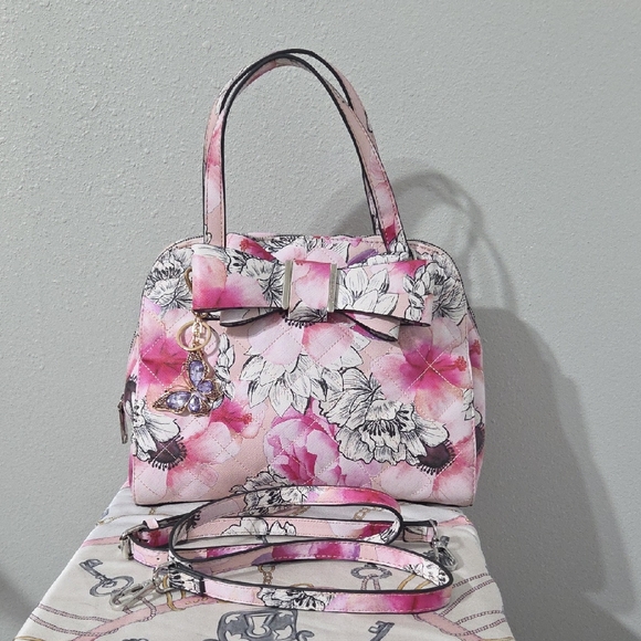 Betsey Johnson Watercolor Floral Y2K With Crossbody Strap